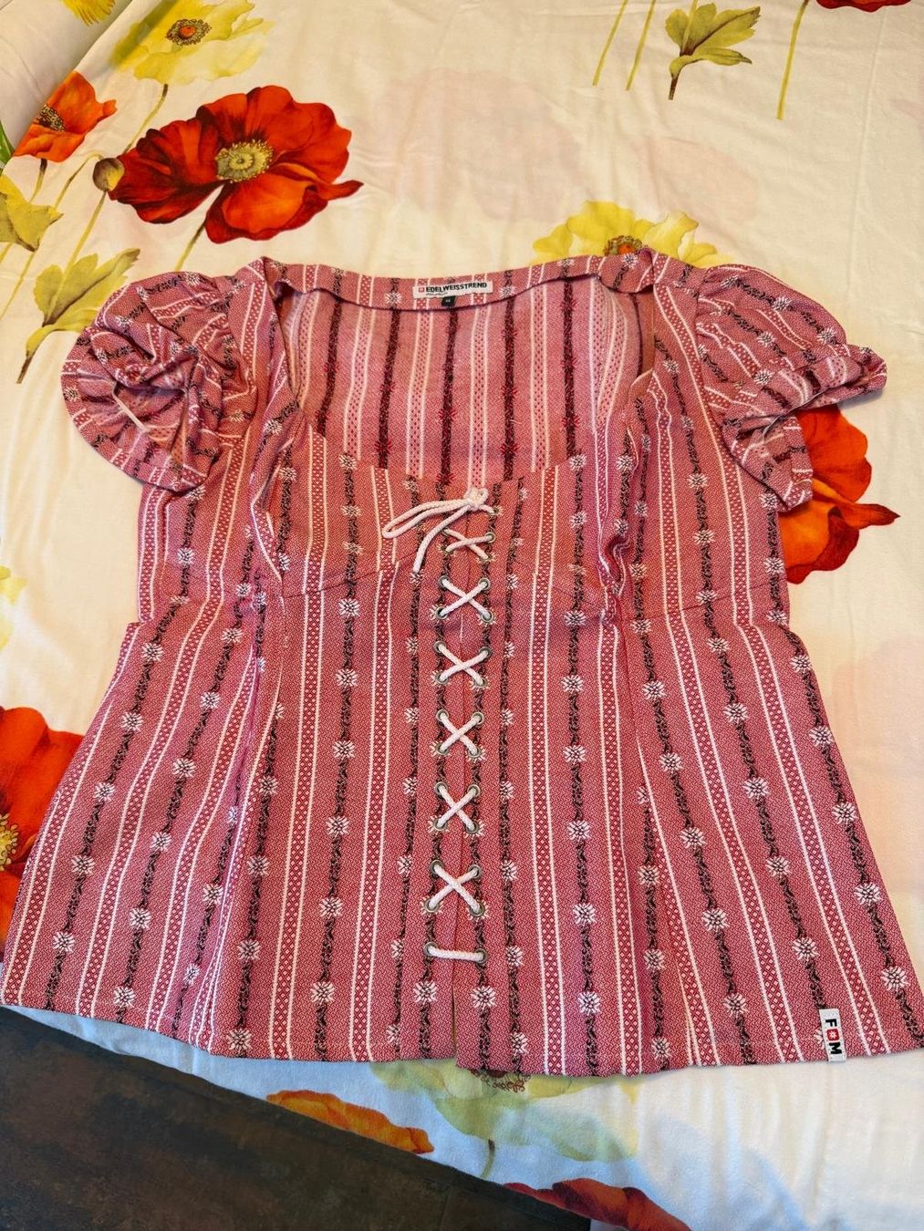 Camicette: Edelweiss Bluse Gr. 46 rot – Nuovo (secondo la descrizione) da Bäch SZ venduto da Glitzer29 2