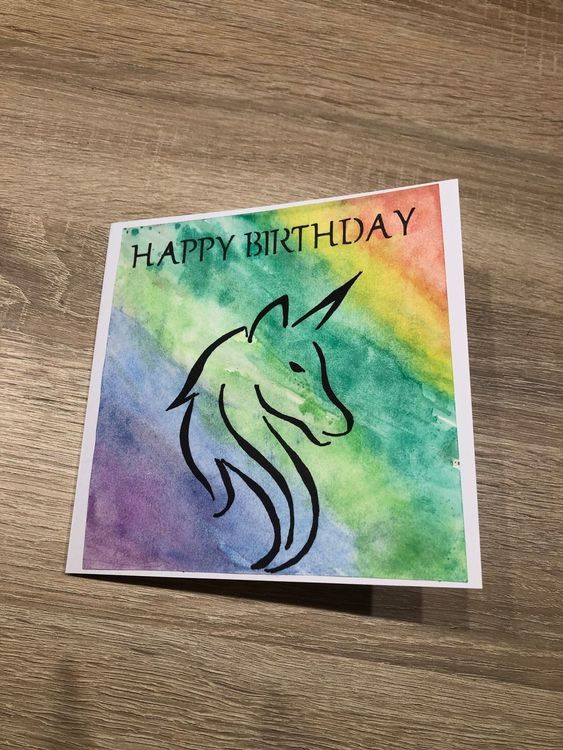 Handgemachte Geburtstagskarte Einhorn / Grusskarte Kaufen auf Ricardo