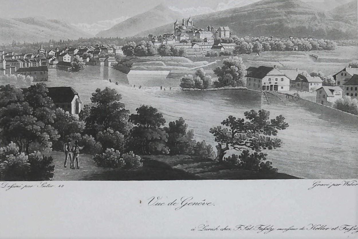 Stiche: Genève  Aquatinta von Suter – Gebraucht aus Rafz von Helvet32 1