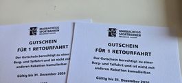 Gutschein Marbachegg 1 Retourfahrt gültig bis 31.12.2026