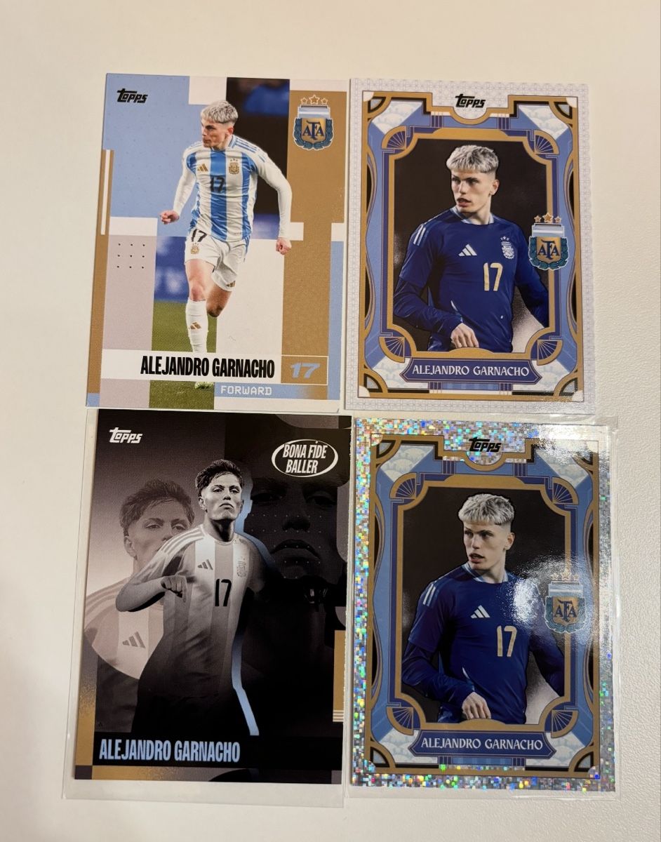 Topps Sammelbilder & Trading cards: Topps 4x Alejandro Garnacho Argentina Team Set – Neu (gemäss Beschreibung) aus Aarberg von gocardz.shop