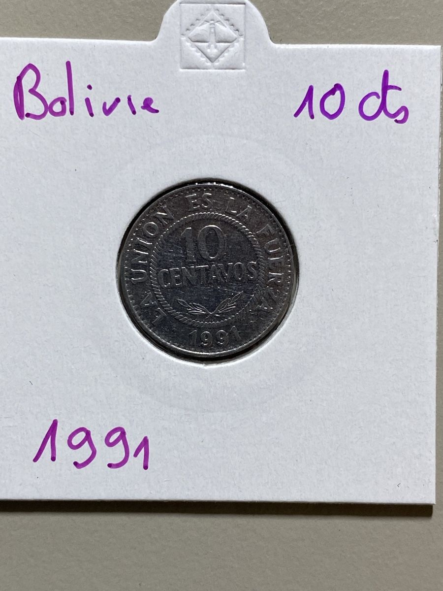 Alle Münzen: Bolivie - 10 centavos - 1991 – Gebraucht aus Payerne von Mike1682