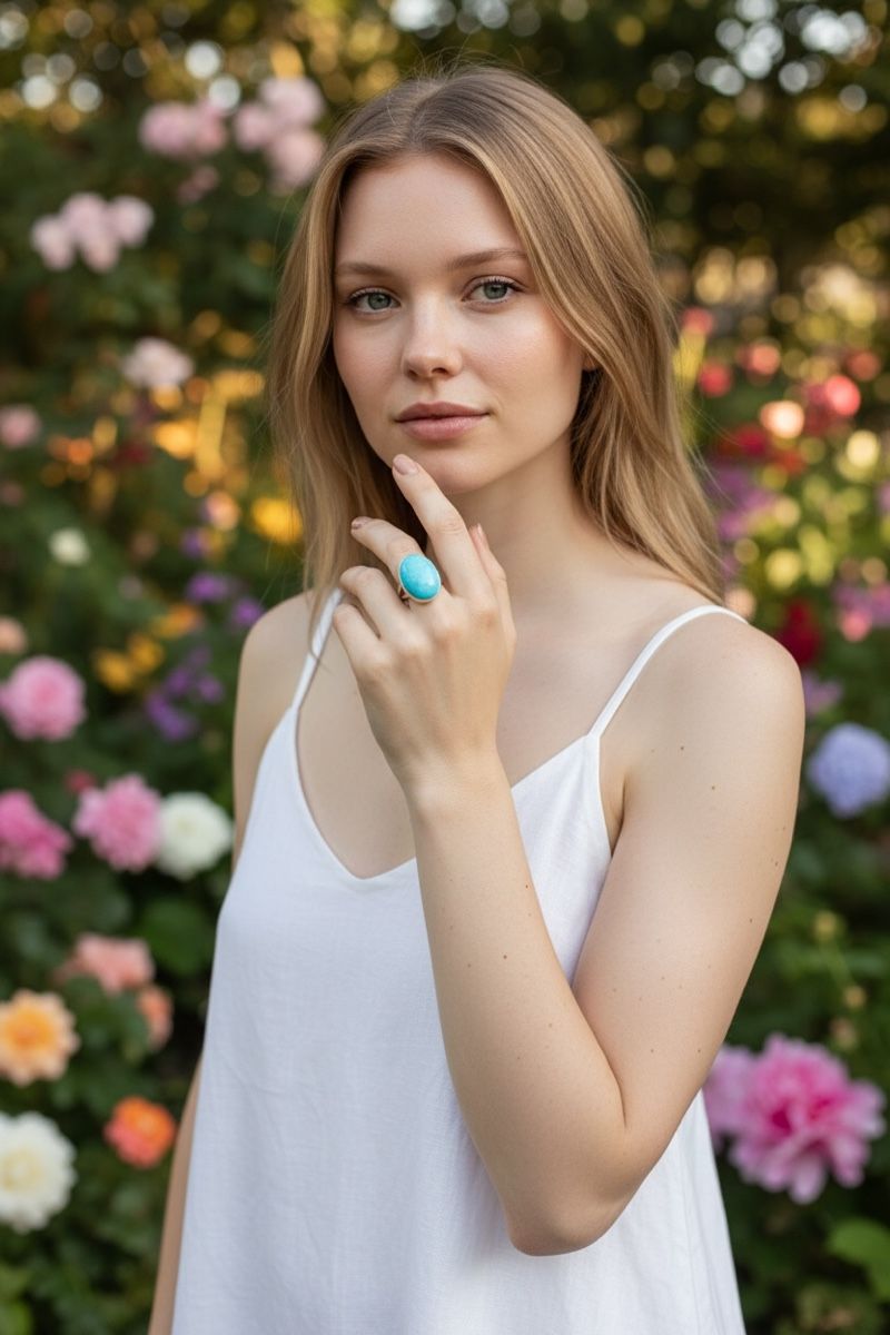Anelli: Aqua Chalcedon Silber Ring – Nuovo e nell'imballaggio originale da Kriens venduto da Hortensie6 4