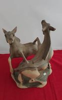 Einzigartige Wildpferde-Skulptur. Handgeschnitzt