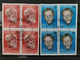 1985 Europamarken Viererblock ET-Stempel