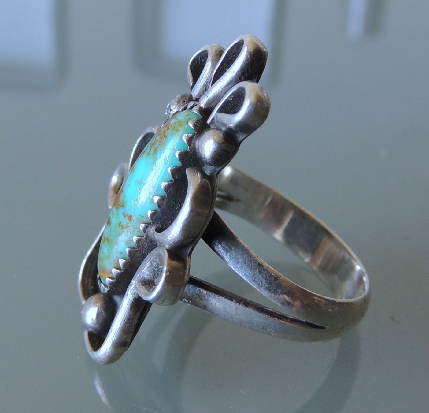 Anelli: Silber 925 Türkis Fingerring Gr. 59 – Usato da Waldenburg venduto da schaller707 2