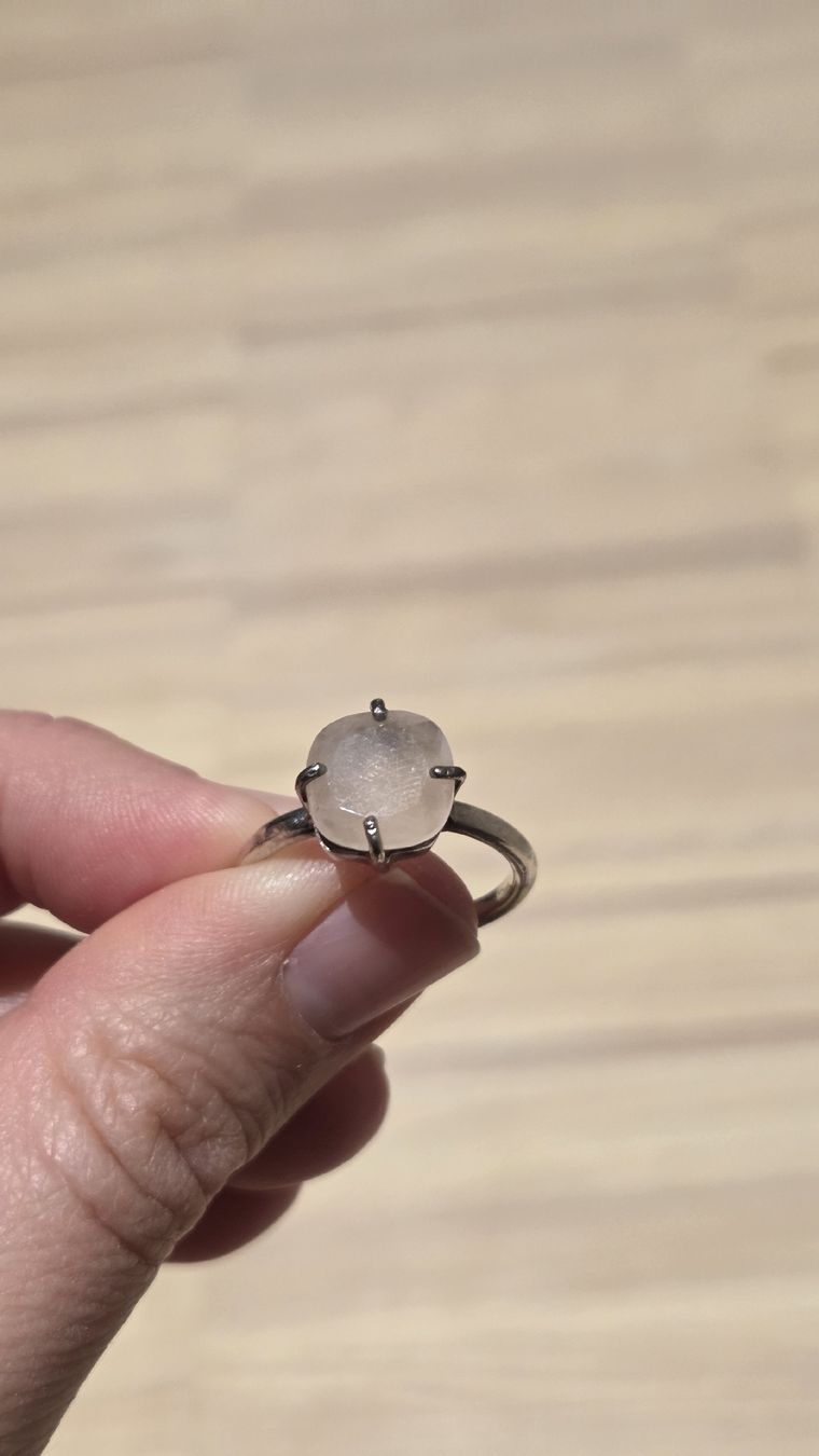 Anelli: Silberring mit Rosenquarz-Stein Gr. 54 – Usato da Berikon venduto da alko93 2
