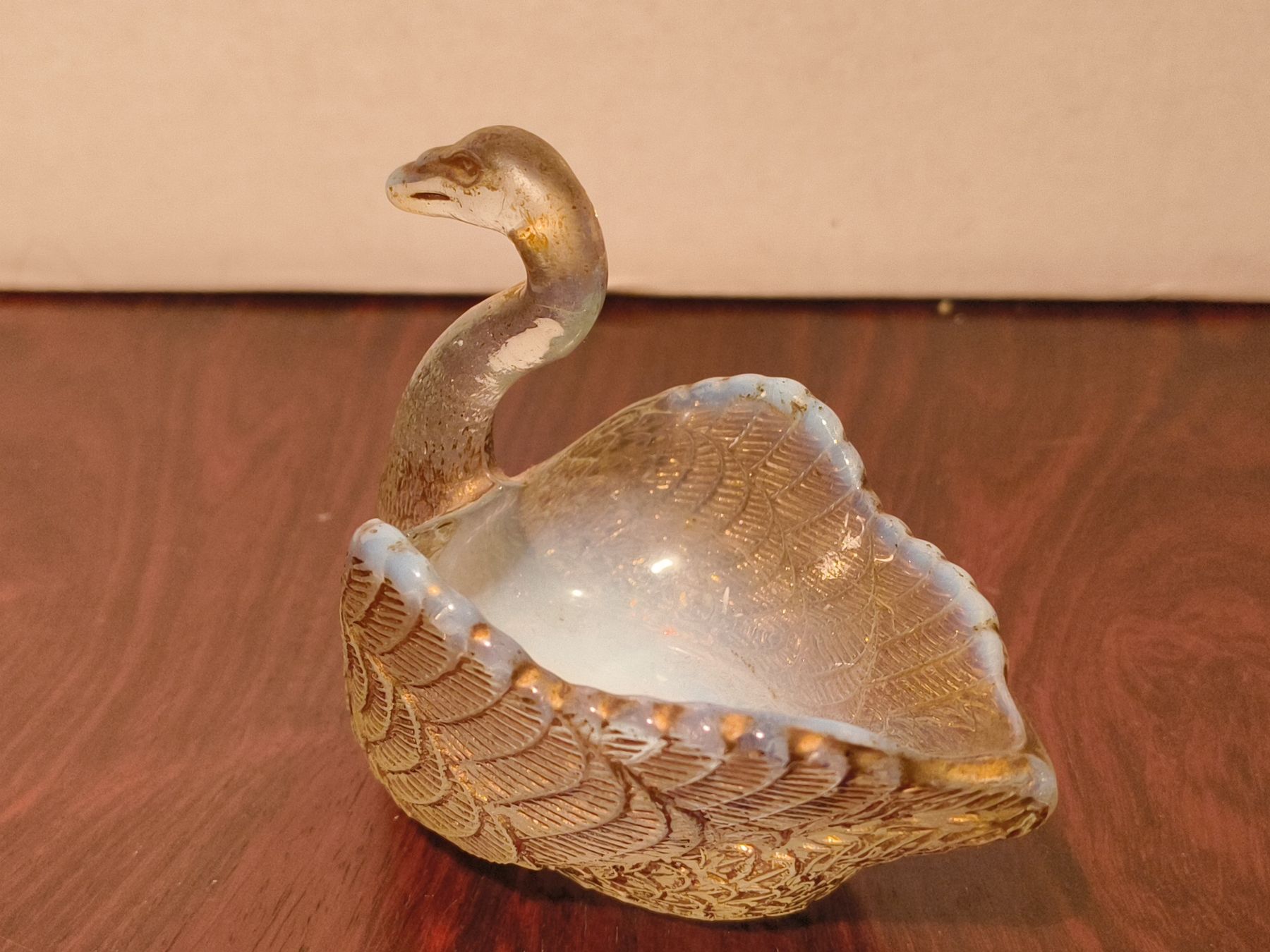 Sculture & Statue: Vintage Opalglas Schwan vergoldet Deko – Usato da stettlen venduto da VintageBern_ch 3
