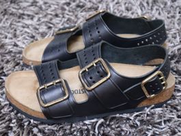 Birkenstock, Milano Bold GAP, Gr. 42, Leder, schwarz, NEU