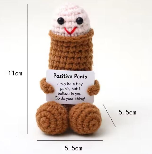 Statuette: Strickfigur positiver Penis Motivation Geschnkidee Mantra – Nuovo e nell'imballaggio originale da Dättlikon venduto da easythings 2