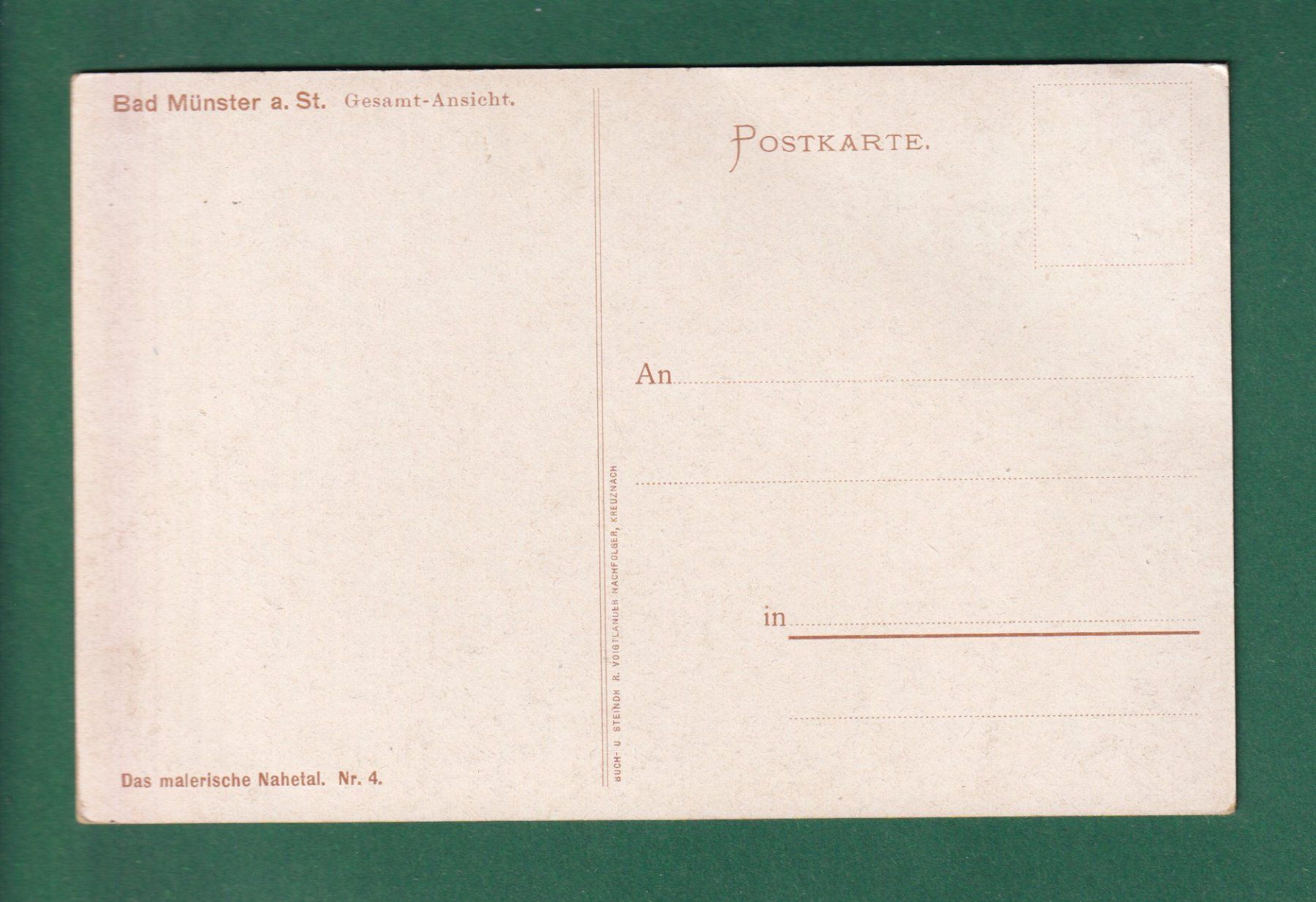 Cartes postales: BAD MÜNSTER – D'occasion à Pully par nicecards-shop 1