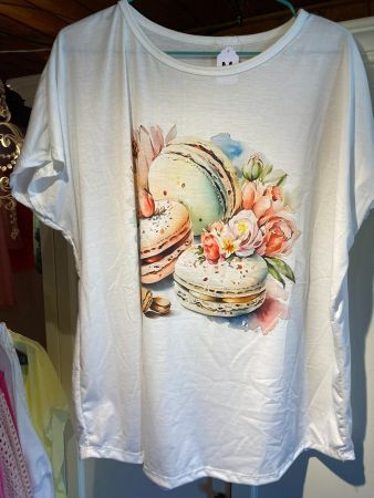 DAMEN KURZARM SHIRT- MACARONS