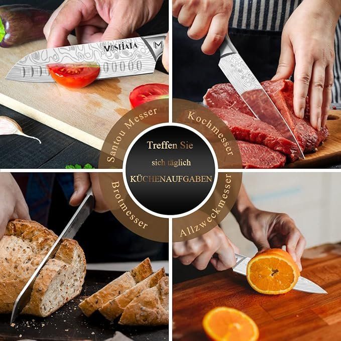Coltelli: Küchenmesser Set Edelstahl, 5pcs – Nuovo e nell'imballaggio originale da Oberentfelden venduto da abz_l7vm 6