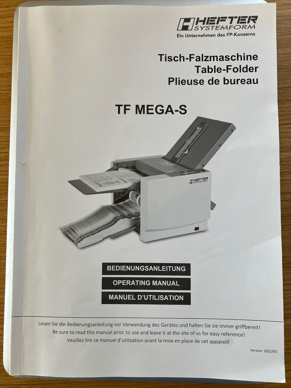 Tutte le macchine: Tisch Falzmaschine Hefter TS Mega S – Usato da Walchwil venduto da Sunchaser11 2