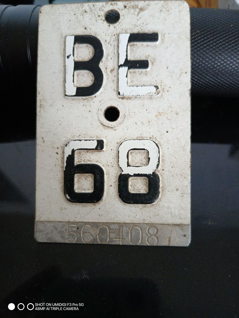 Schilder: Velo Nummer Velonunmer BE 68 – Gebraucht aus Aarwangen von to-hirschi