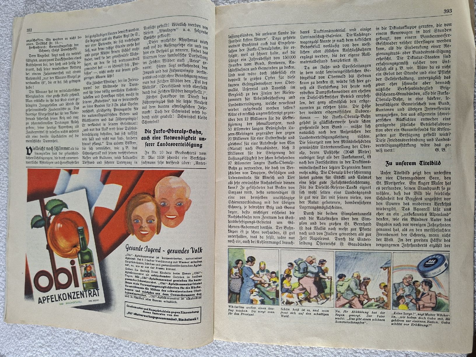 Riviste & Magazine: antike Zeitschrift, Beobachter, 1938 – Usato da Grindelwald venduto da carro5 2