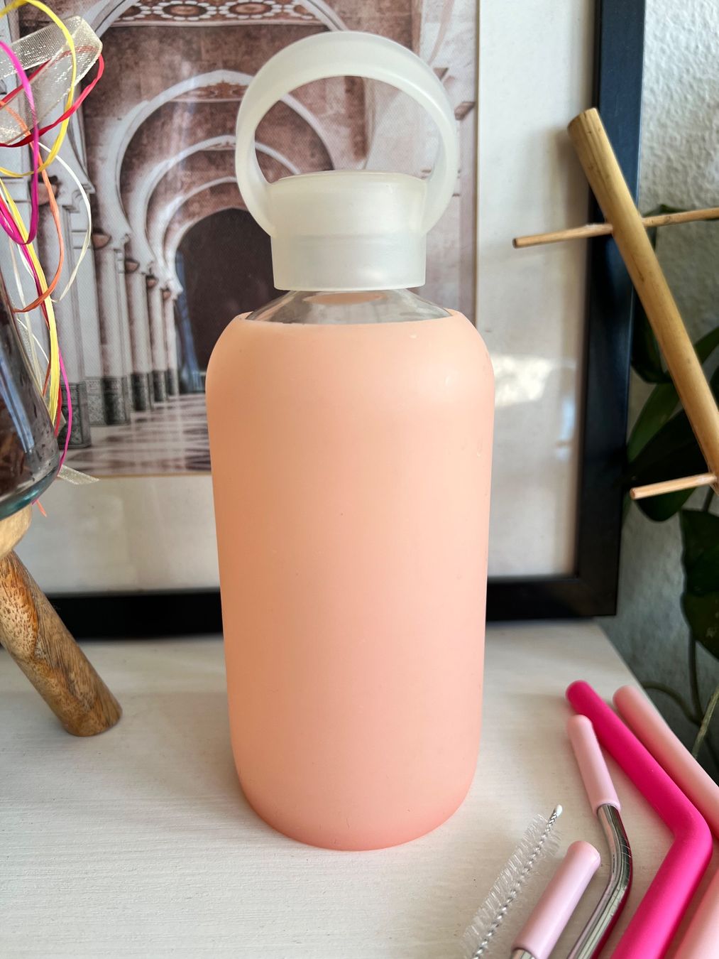 Borracce & Thermos: Bkr Flasche / Glas / rosa silikon – Usato da Effretikon venduto da YaMn 1