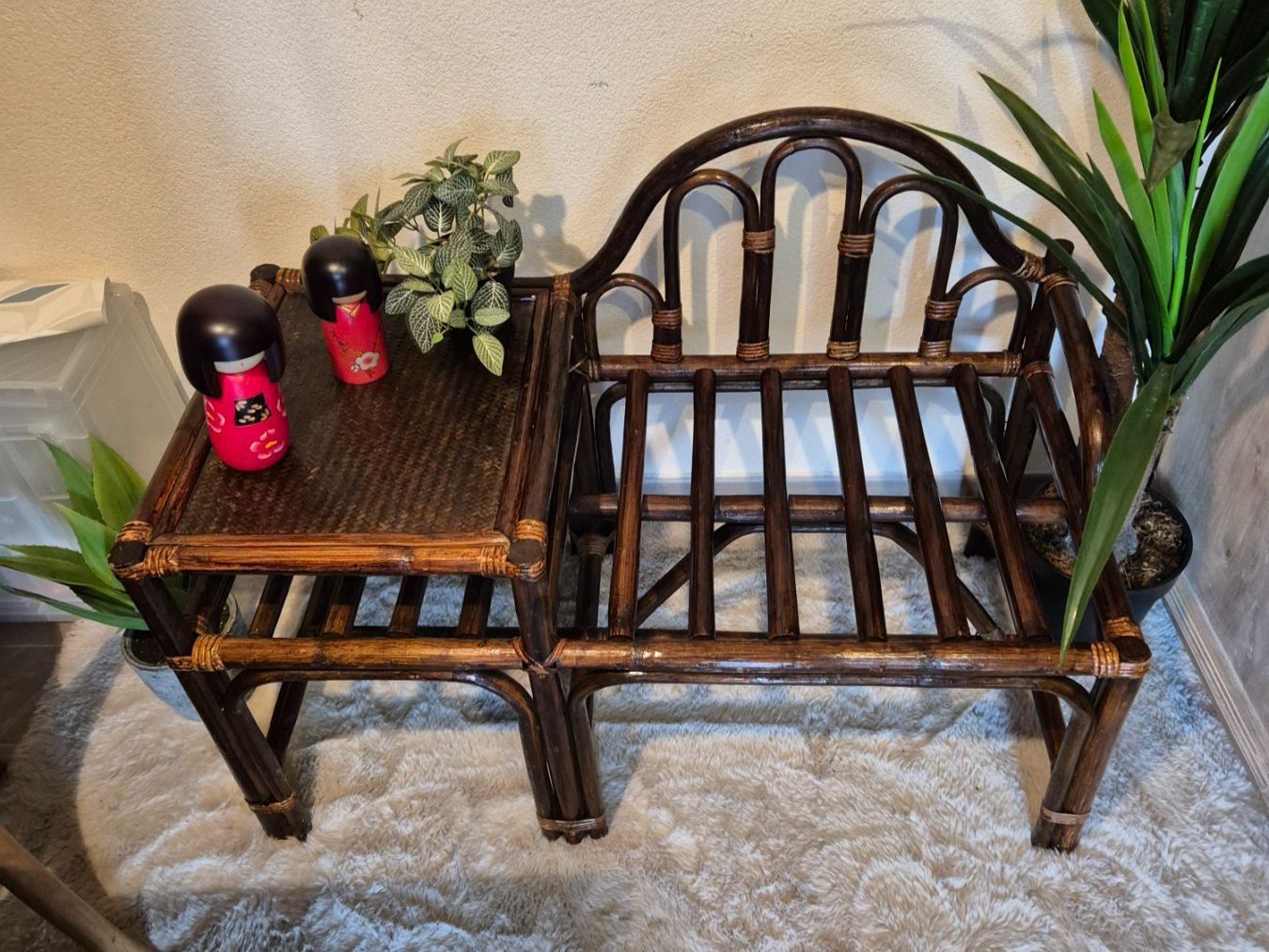 Sessel: Fauteuil avec tablette en rotin ancien – Gebraucht aus Fully von tameab 2