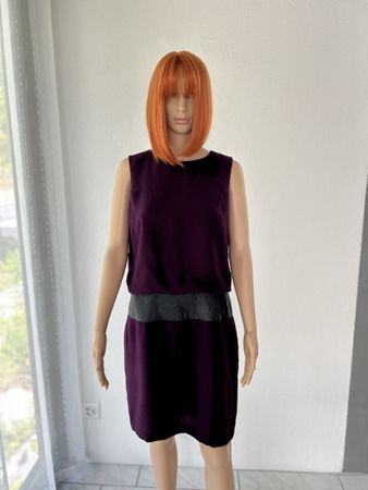Lauren Ralph Lauren Dress Size 8 Purple Faux Leather Belt 