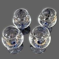 💙🍷Vintage Cognac Gläser Set blau Schwenker Retro ✨💫