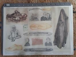 Schulwandbild Kleider- und Schuhherstellung mit Begleitheft