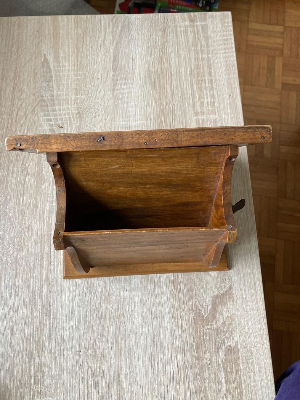 Holzartikel: AntikerNotizzettelkasten aus Holz, Vintage – Gebraucht aus Buttikon SZ von FlohmarktParadies