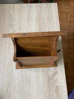 AntikerNotizzettelkasten aus Holz, Vintage
