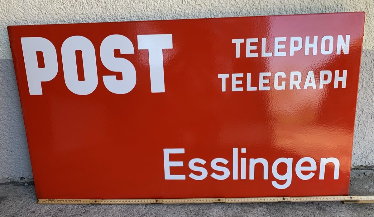 Insegne: Post Telephon Telegraph Email Schild, Esslingen – Usato da Egg b. Zürich venduto da ohtannenbaum