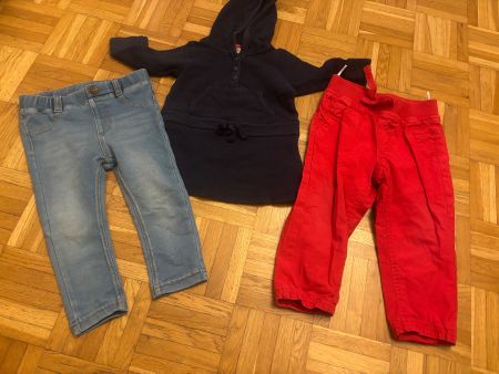 Mädchen Kleidung 3 Teile Hose Kleid Gr. 82/86