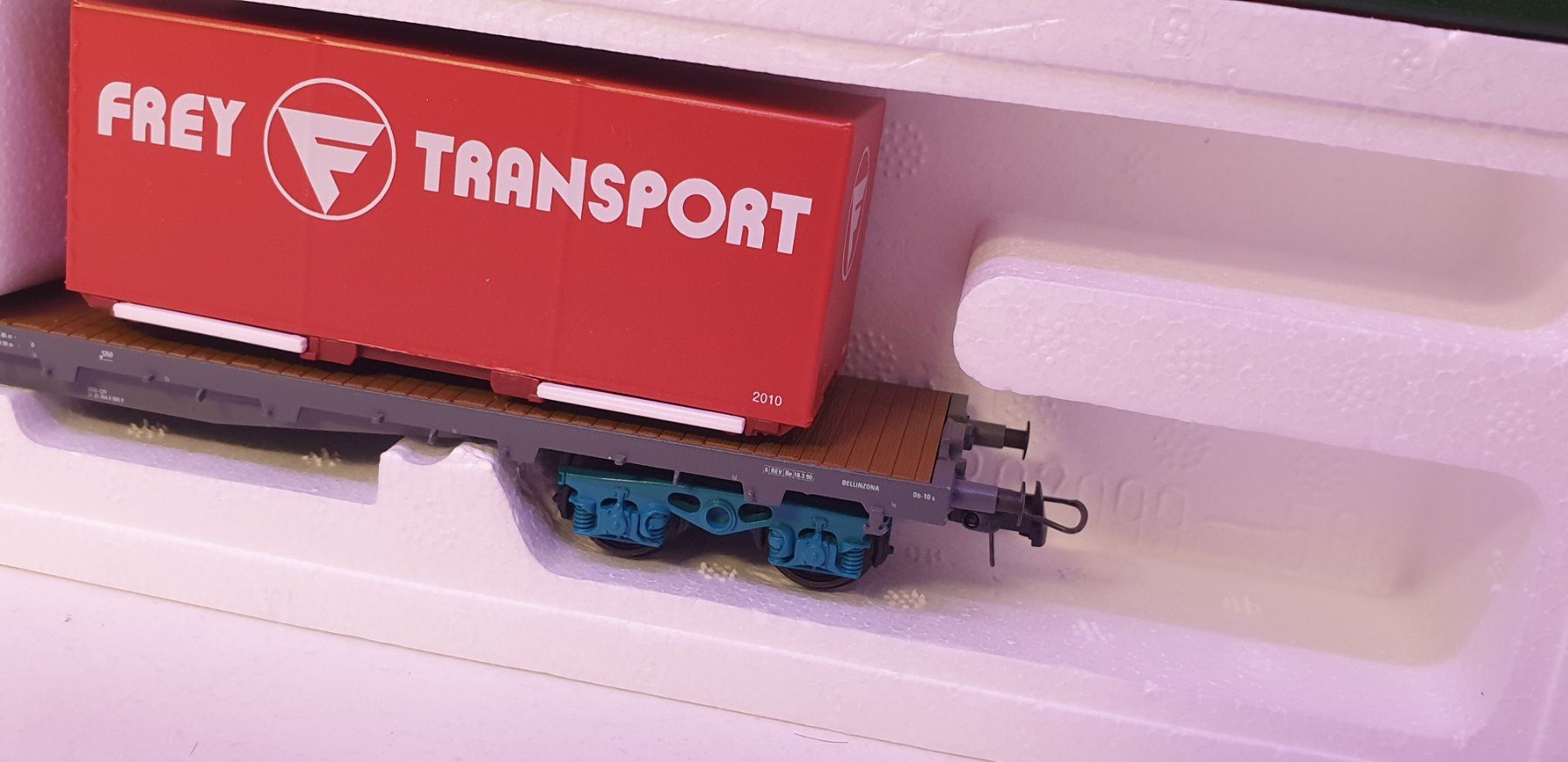 Hag Trains électriques: Hag SBB  Flachwagen Frey Transport 392 – Neuf avec emballage d'origine à Neuenhof par ludovicco 3