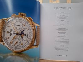 Rare Catalogue Christie's "Rare Watches" Genève Nov 2022