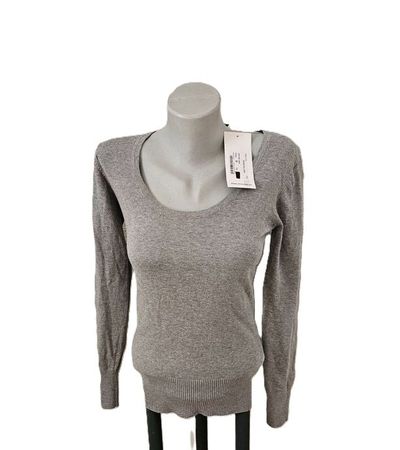 leichter Strick Pullover Grau Gr. S NEU mit Etikette