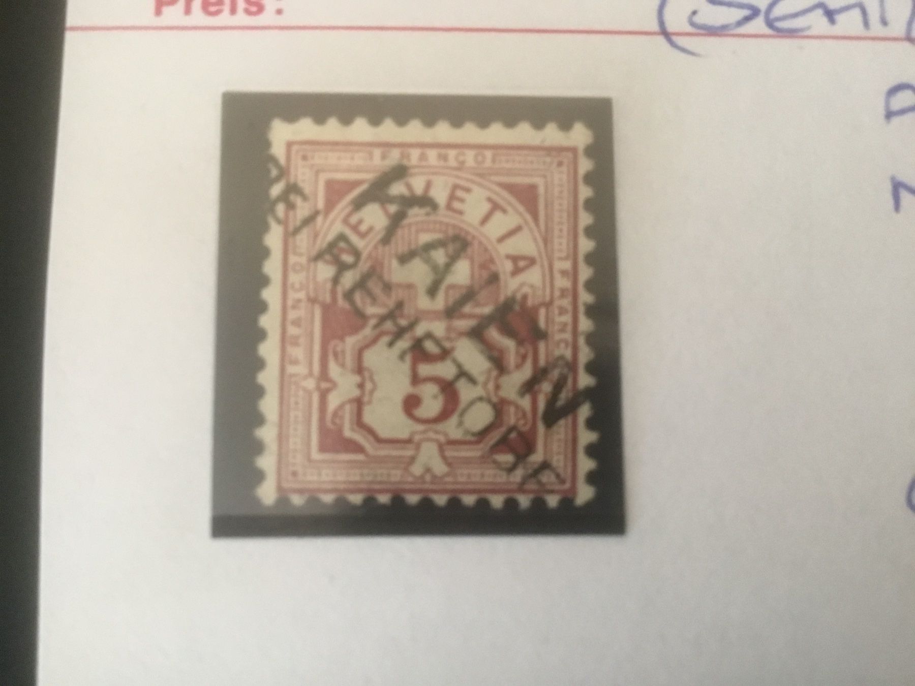 Alle Briefmarken: Ziffernmarke 60 A Kaien bei Rehetobel – Gebraucht aus Appenzell von Murpa