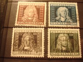 Liechtenstein1941, Satz Fürstenbilder, gestempelt