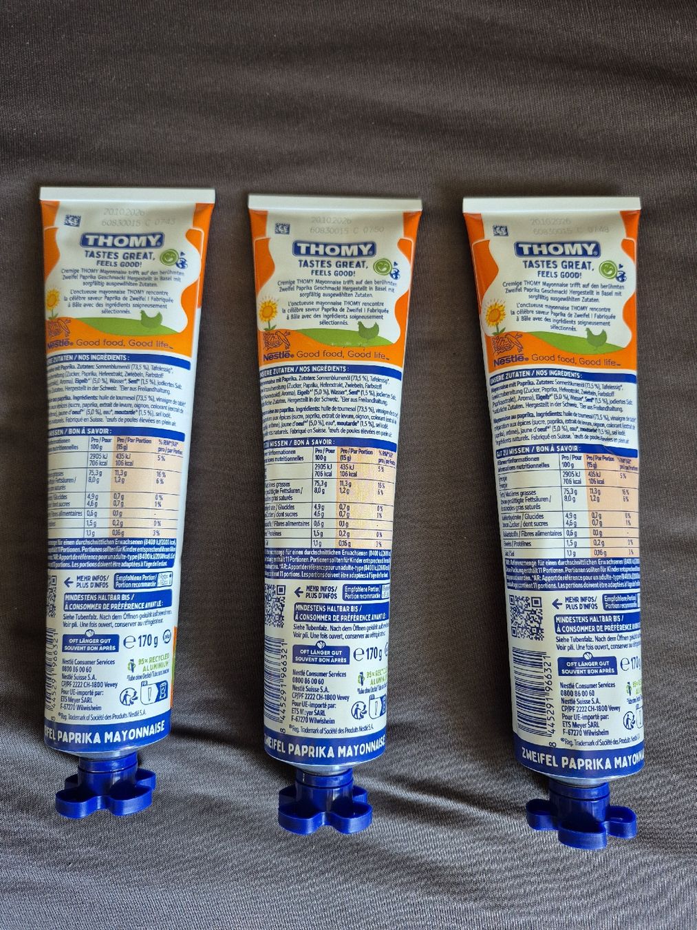 Zweifel Lebensmittel & Spezialitäten: Thomy Zweifel Mayonnaise 3er Pack – Neu und originalverpackt aus Schaffhausen von tschintonic 1
