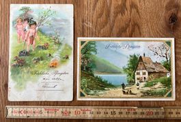 Zwei alte Ansichtskarten Pfingsten im schönen Zustand