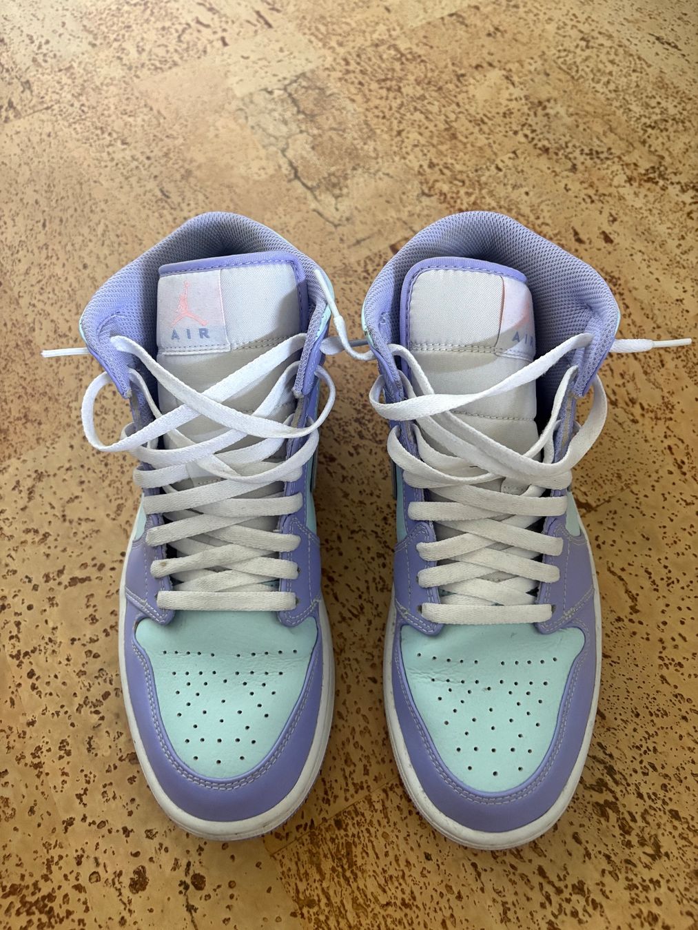 Jordan Scarpe da uomo: Nike Jordan 1 Mid Purple Aqua – Usato da Büren zum hof venduto da jon_y6zc 2