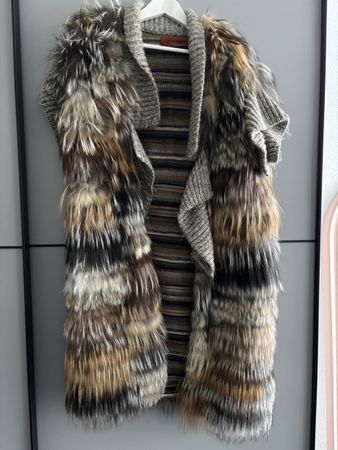 Missoni Pelzweste Gr. M Braun Strick