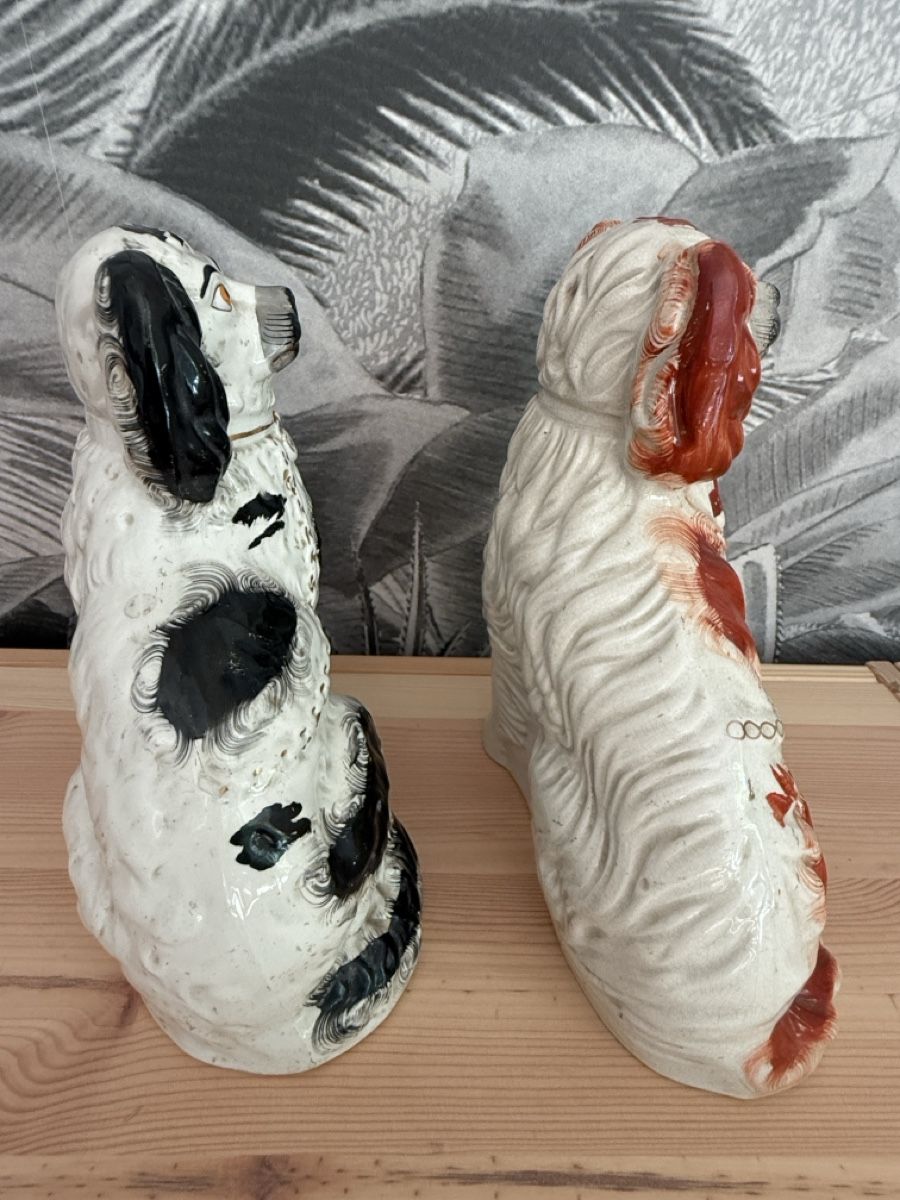 Statuette: 2 Kaminhunde/Puffhunde – Usato da Stadel venduto da Atropa1969 4