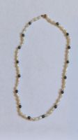 Collier Vintage– Perles d'Eau Douce, Hématite& Fermoir or 9K
