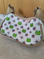 Süsse Handtasche Frösche weiss neuwertig