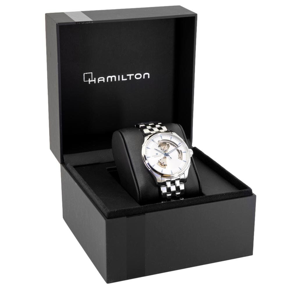 Hamilton Orologi: Hamilton Men's H32675150 OpenHearth Silver Dial Auto – Nuovo e nell'imballaggio originale da Schindellegi venduto da harveystore 7