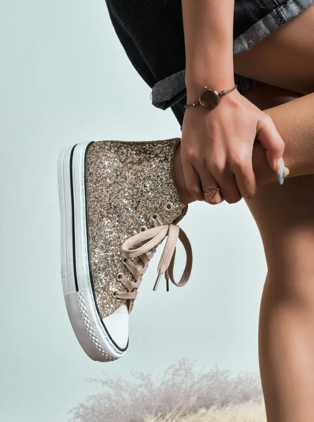 Scarpe da donna: Damenschuhe - Glitzersneaker Gr. 37 – Nuovo e nell'imballaggio originale da Triesen venduto da toney2000 1
