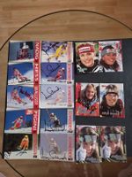 aus Ski Karten Sammlung Skifahrerinnen mit Autogrammen