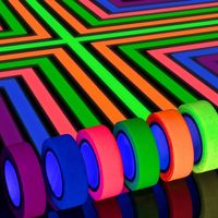 Neon Gaffer Stoffband – UV/Schwarzlicht-reaktiv – 6er Set