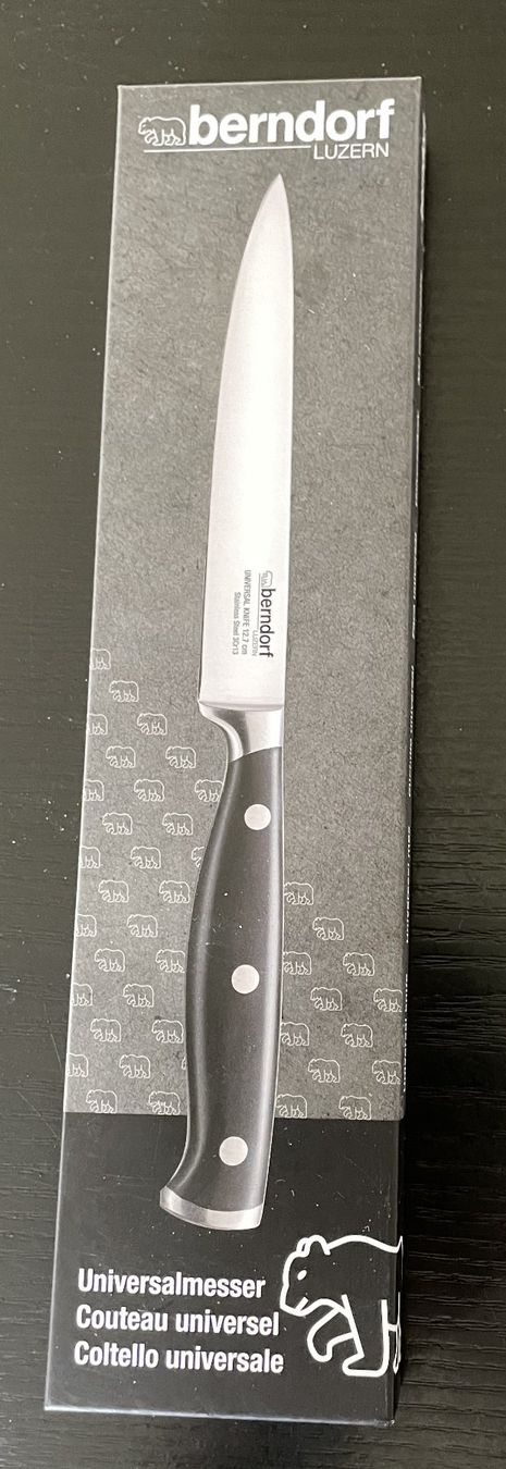 Berndorf Coltelli da cucina: Universalmesser BERNDORF Messer Universal Küchenmesser – Nuovo e nell'imballaggio originale da Oftringen venduto da allesmeins