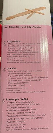 Elettrodomestici da cucina: Crepe - Maker – Usato da Meierskappel venduto da Maca0 1