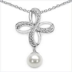 Anhänger: 1.29CTW Perle & Cubic Zirconia Anhänger – Neu und originalverpackt aus Berg TG von marta970