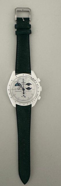 Swatch Orologi: Moonshine Gold Cold Moon with Green Suede Leather Strap – Nuovo e nell'imballaggio originale da Weinfelden venduto da Ronaldo28 6