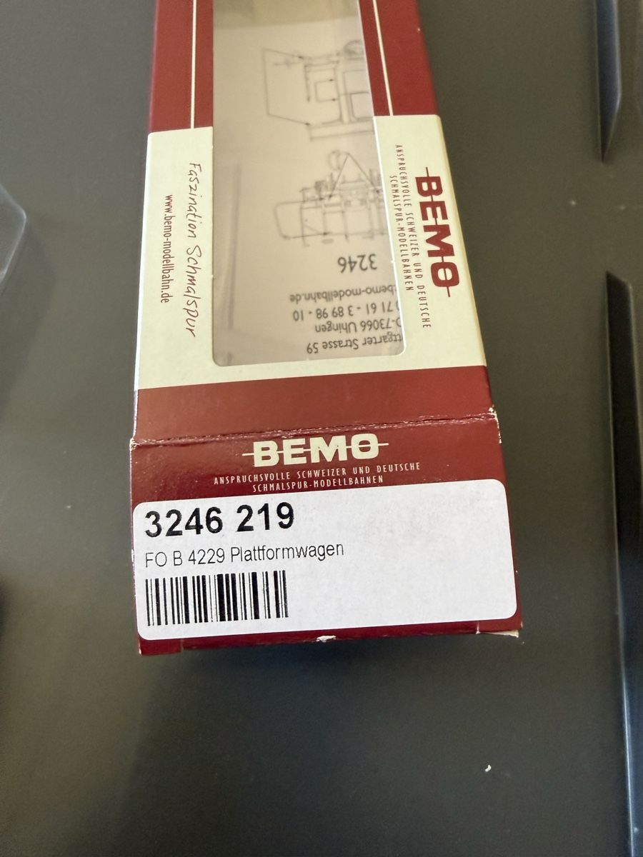 Bemo Modellini di ferrovie: Bemo FO/RhB Plattformwagen – Nuovo (secondo la descrizione) da Thusis venduto da Jasmin1991995 1